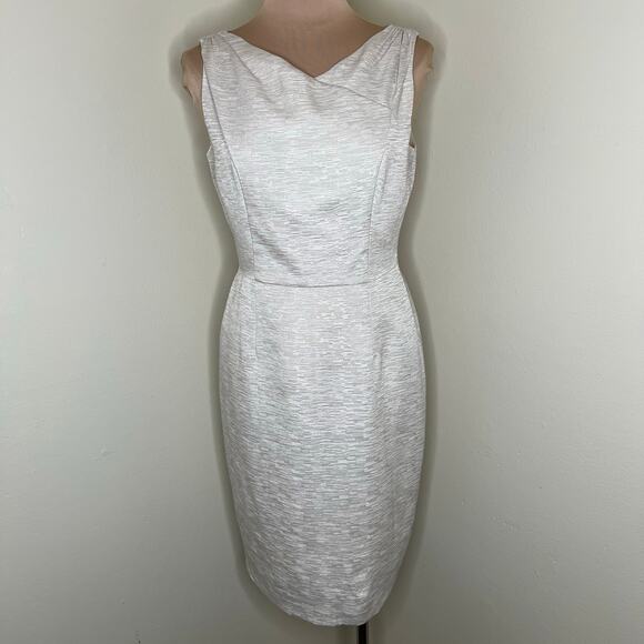 David Meister Pencil Dress 6 Womens Jacquard Knee Length Work Event Wedding USA - Picture 1 of 7